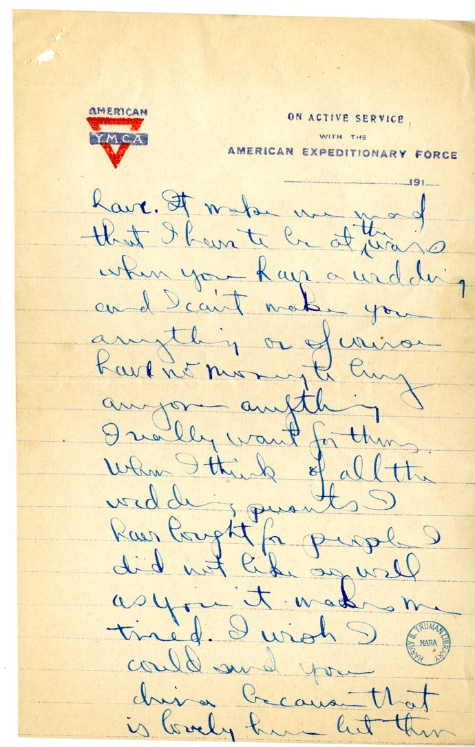 Letter from Mary Paxton to Bess Wallace