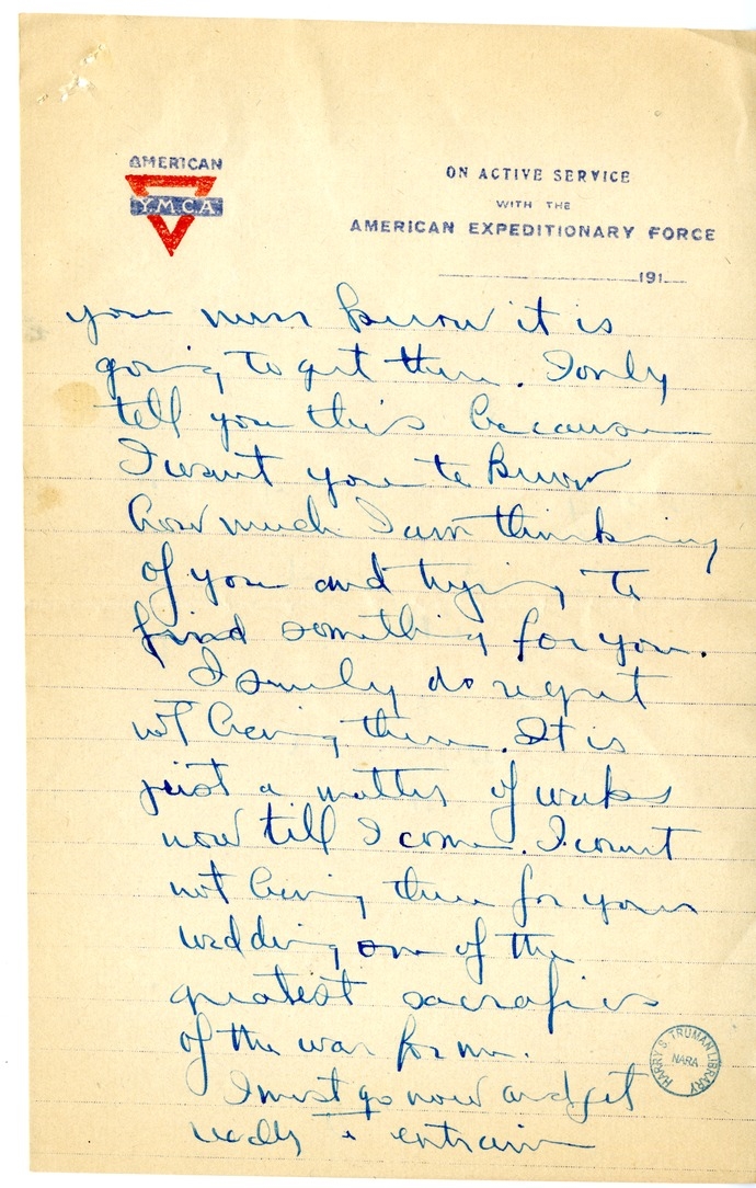 Letter from Mary Paxton to Bess Wallace