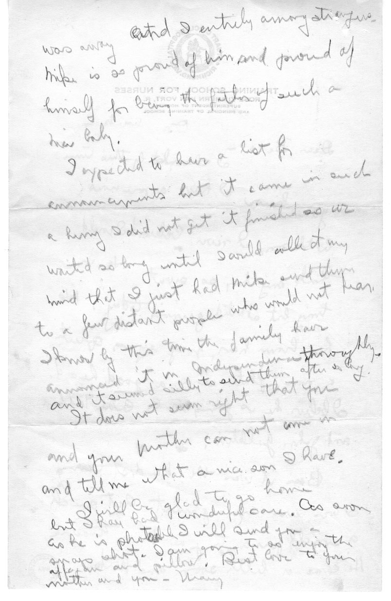 Letter from Mary Paxton Keeley to Bess W. Truman