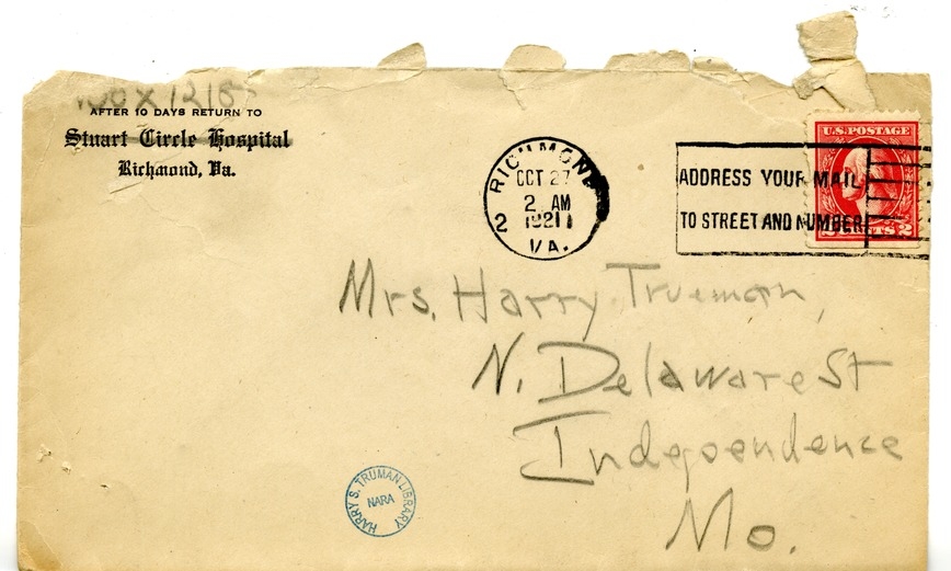 Letter from Mary Paxton Keeley to Bess W. Truman