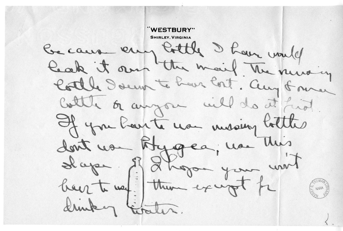 Letter from Mary Paxton Keeley to Bess W. Truman