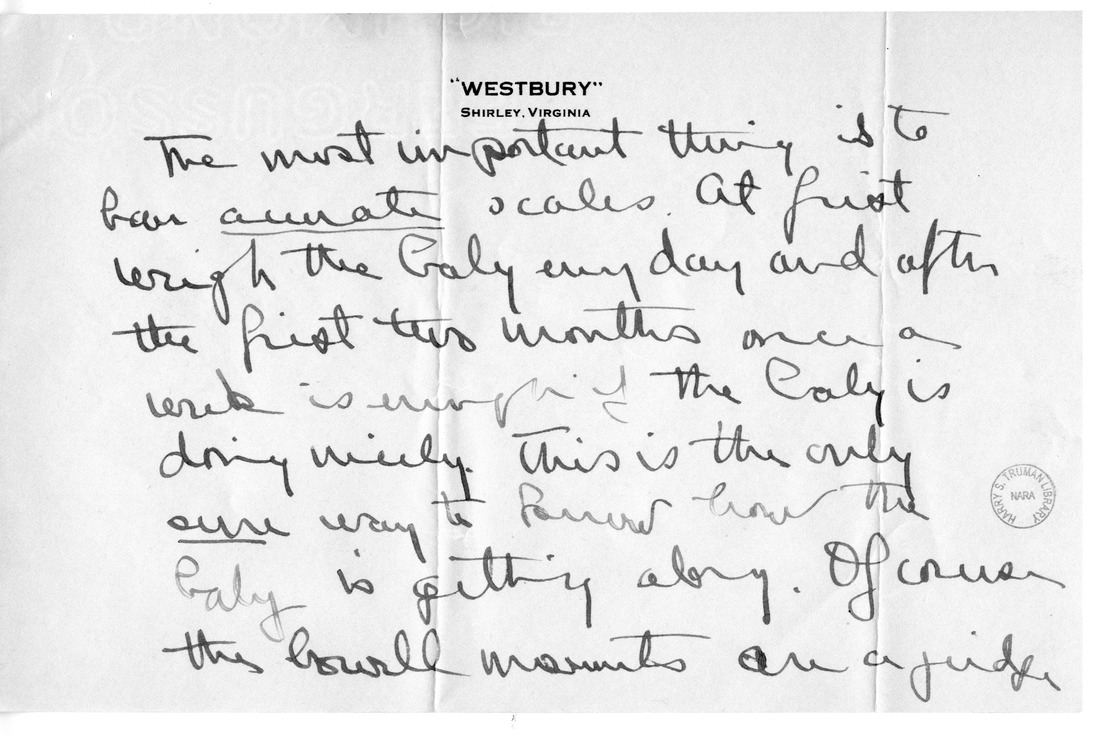 Letter from Mary Paxton Keeley to Bess W. Truman