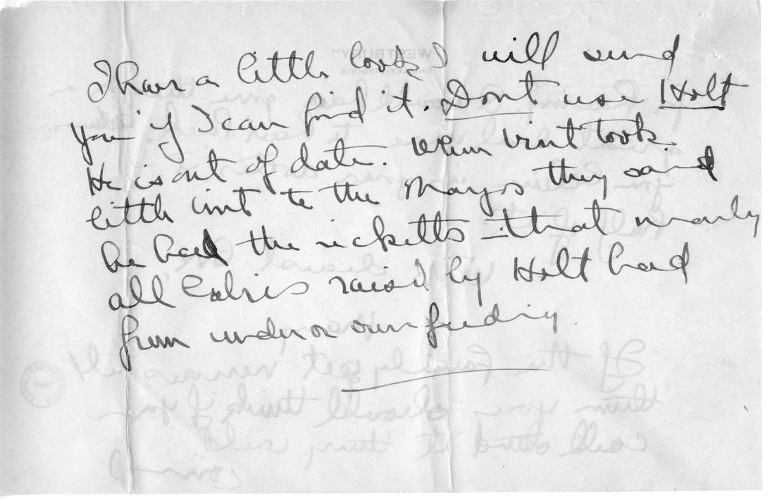 Letter from Mary Paxton Keeley to Bess W. Truman