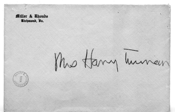 Letter from Mary Paxton Keeley to Bess W. Truman
