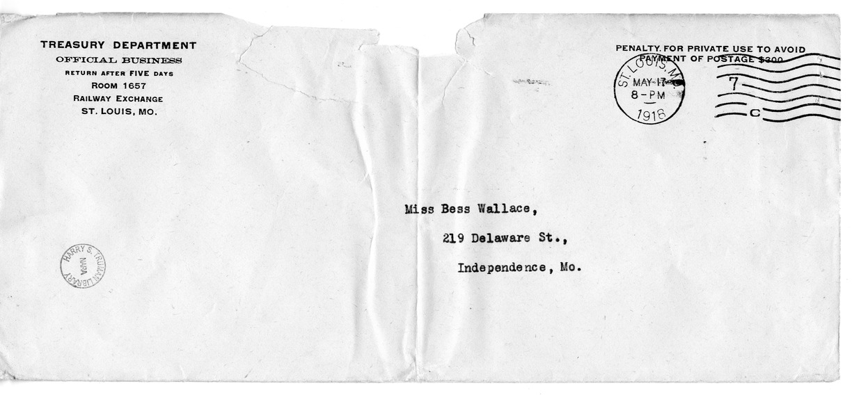 Letter from Mrs. Theodore Benoist to Bess Wallace