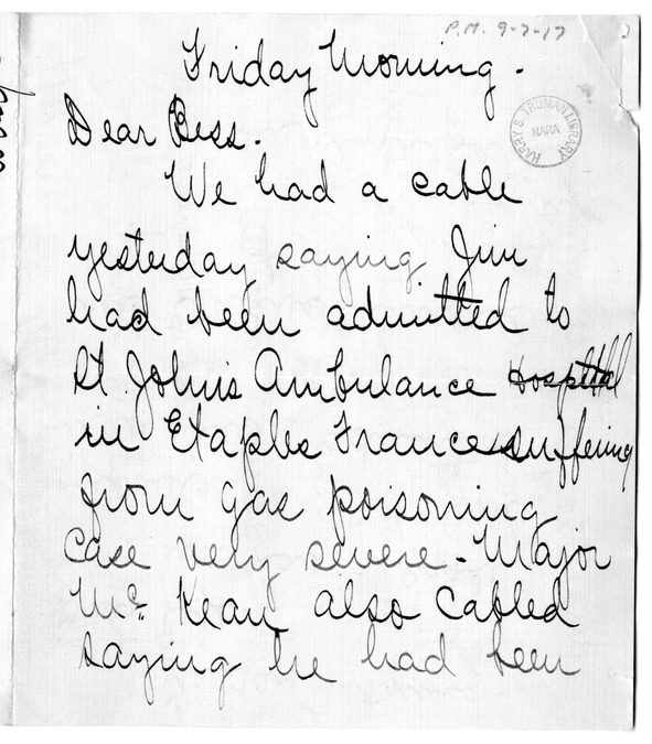 Letter from Arry Mayer to Bess Wallace