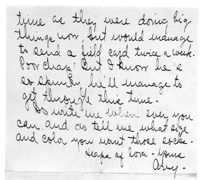Letter from Arry Mayer to Bess Wallace