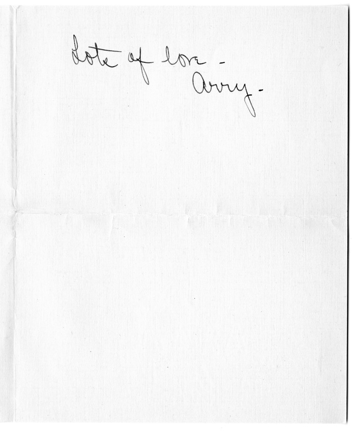 Letter from Arry Mayer to Bess Wallace