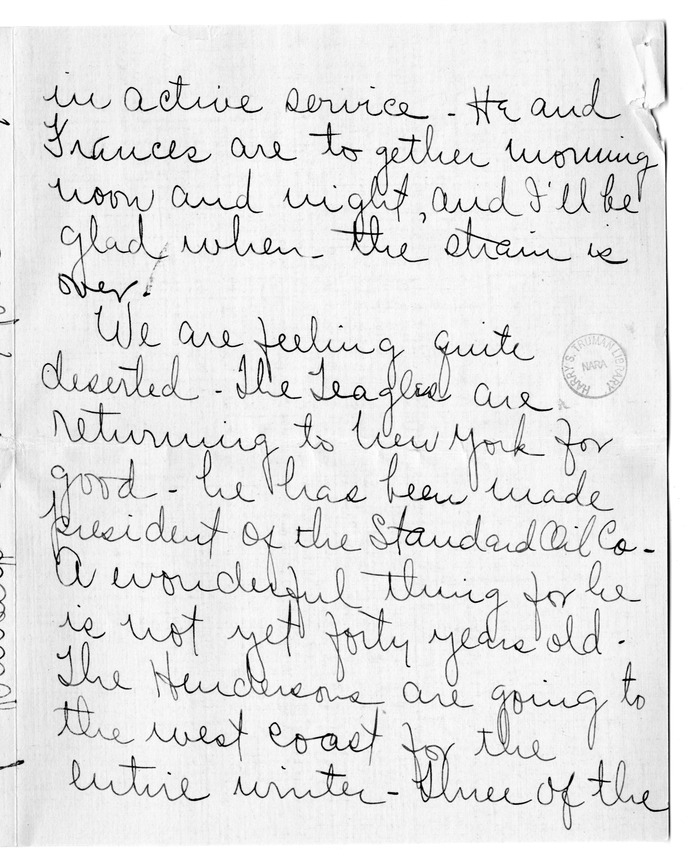 Letter from Arry Mayer to Bess Wallace