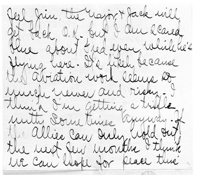 Letter from Arry Mayer to Bess Wallace