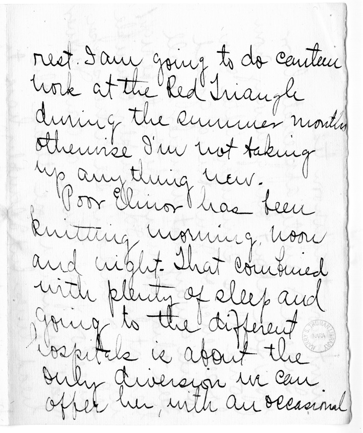 Letter from Arry Mayer to Bess Wallace