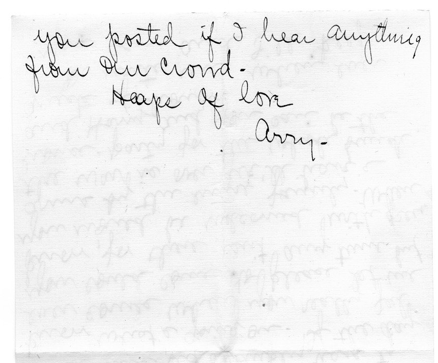 Letter from Arry Mayer to Bess Wallace