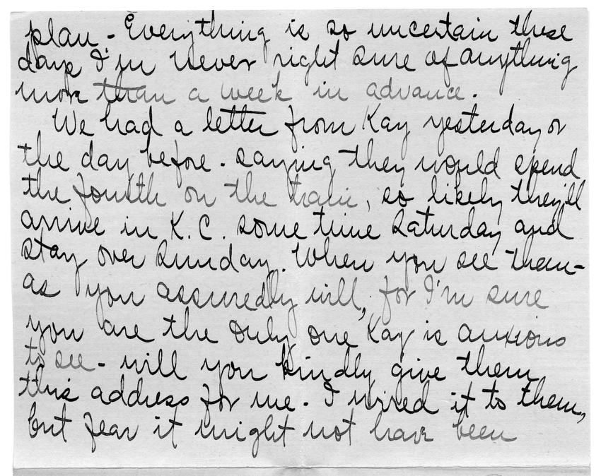 Letter from Arry Mayer to Bess Wallace