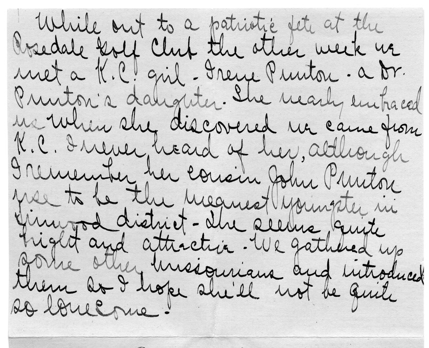 Letter from Arry Mayer to Bess Wallace