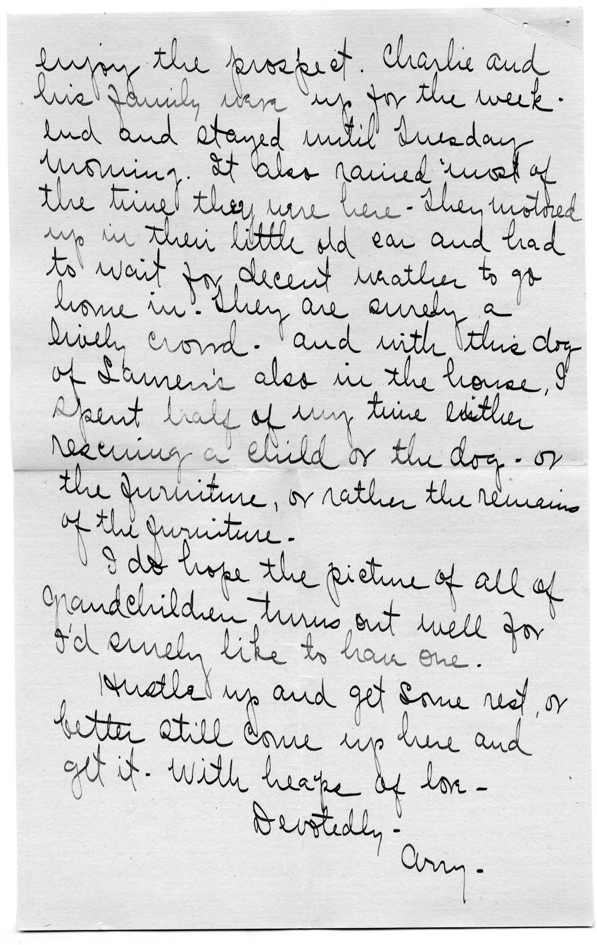 Letter from Arry Mayer to Bess Wallace