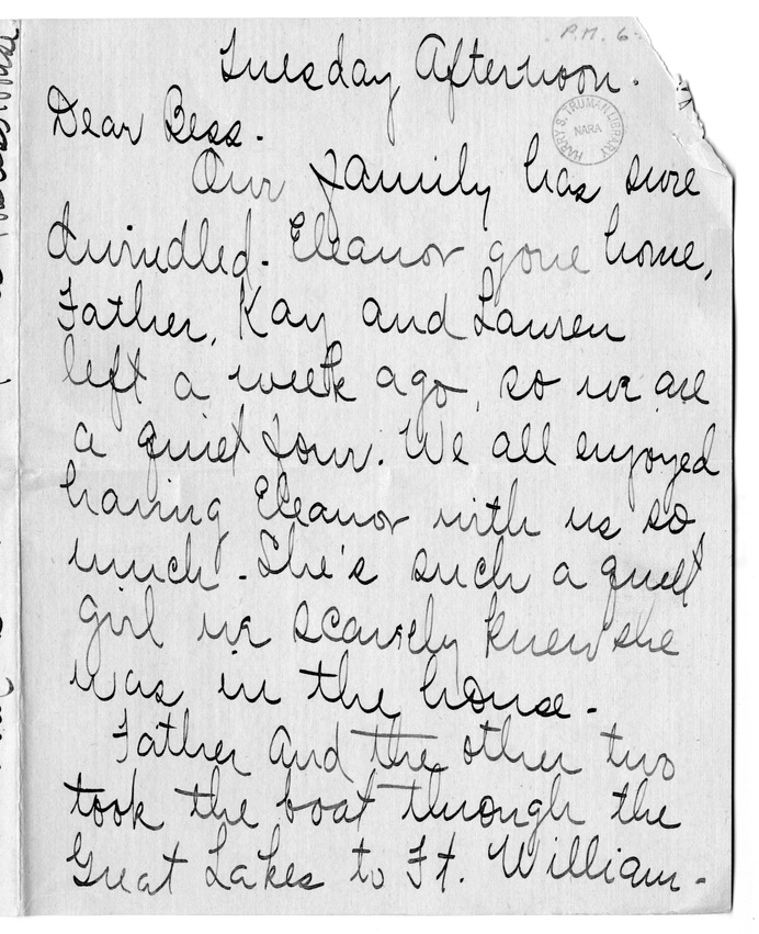 Letter from Arry Mayer to Bess Wallace