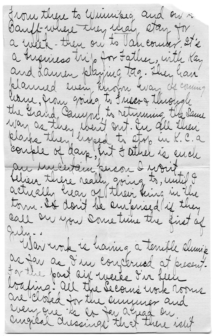 Letter from Arry Mayer to Bess Wallace