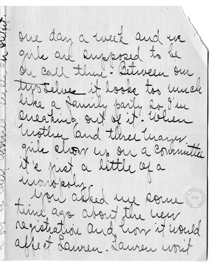 Letter from Arry Mayer to Bess Wallace