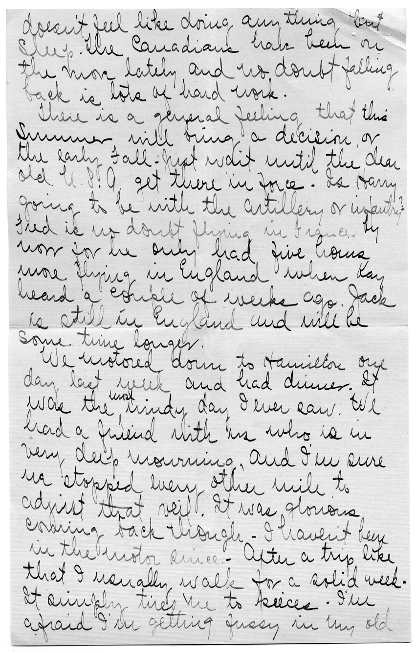 Letter from Arry Mayer to Bess Wallace
