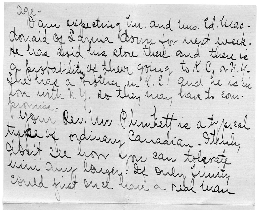 Letter from Arry Mayer to Bess Wallace