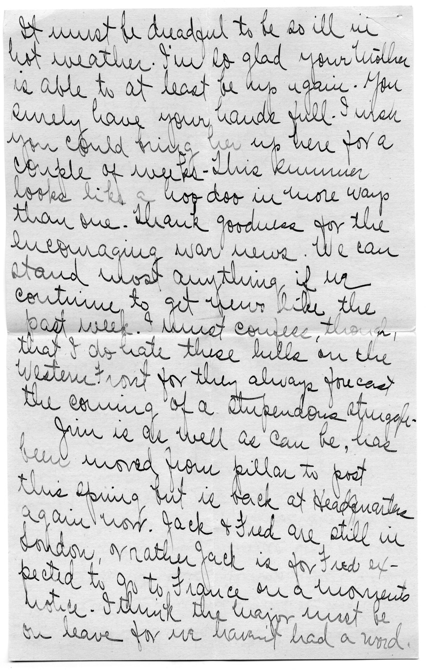 Letter from Arry Mayer to Bess Wallace