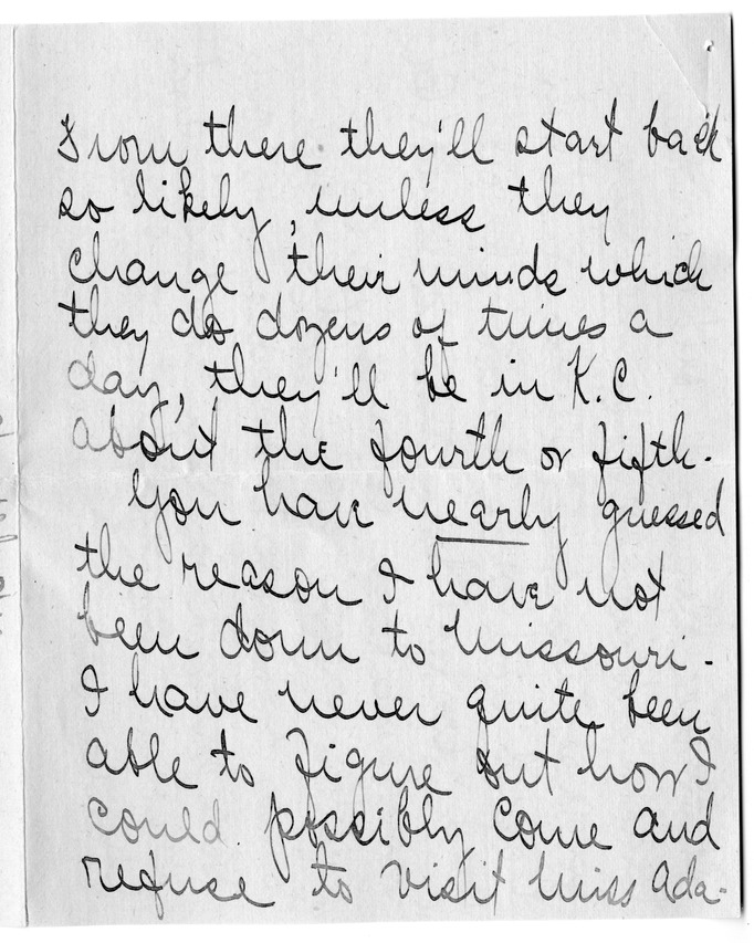 Letter from Arry Mayer to Bess Wallace