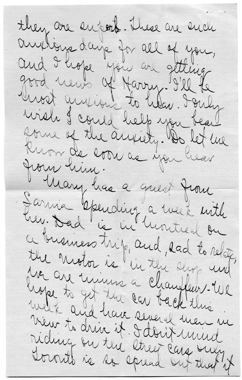 Letter from Arry Mayer to Bess Wallace