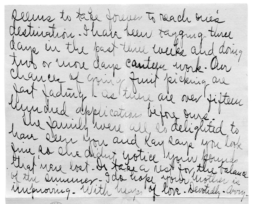 Letter from Arry Mayer to Bess Wallace