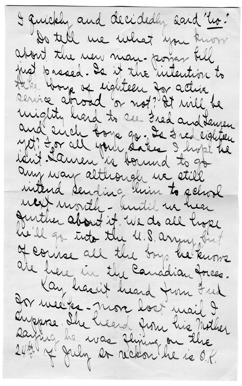 Letter from Arry Mayer to Bess Wallace