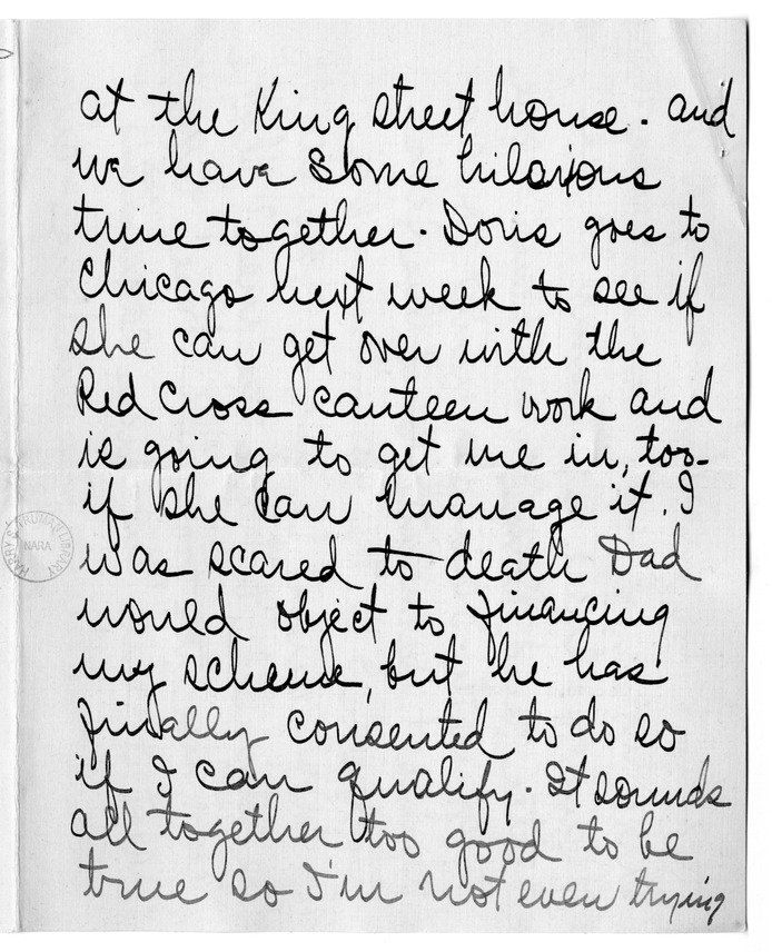 Letter from Arry Mayer to Bess Wallace