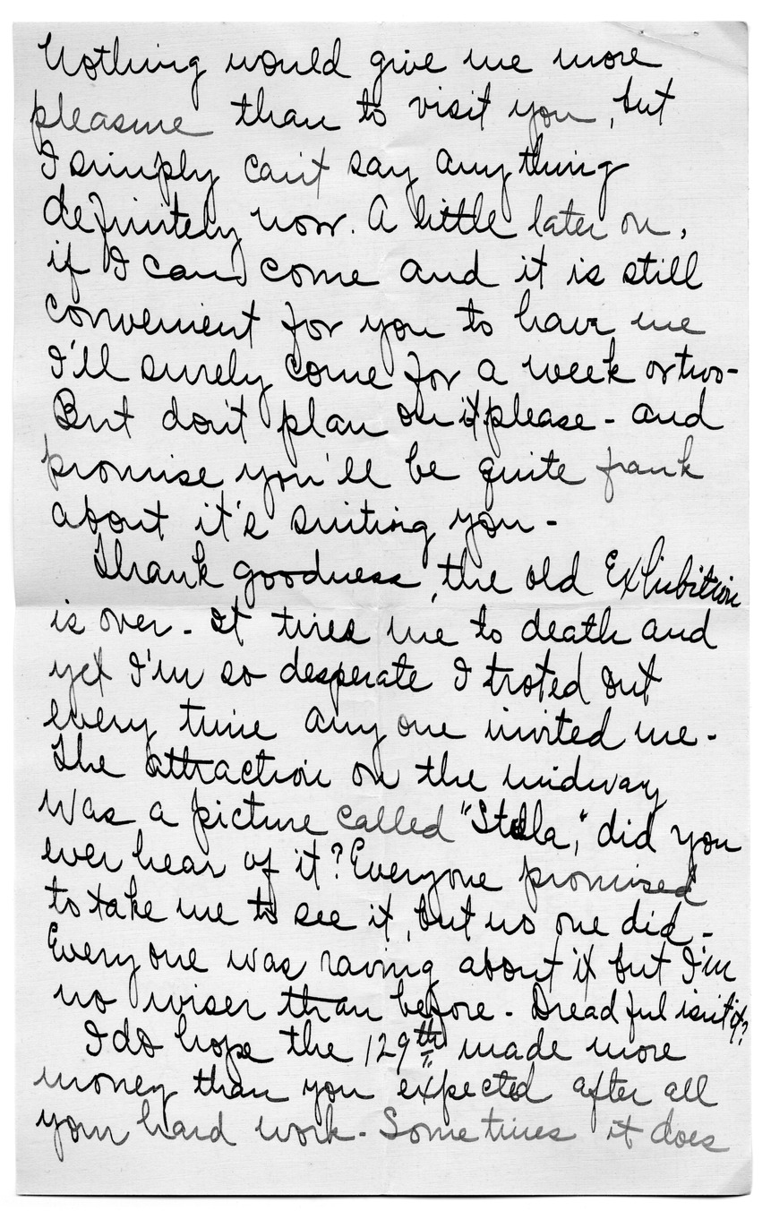 Letter from Arry Mayer to Bess Wallace