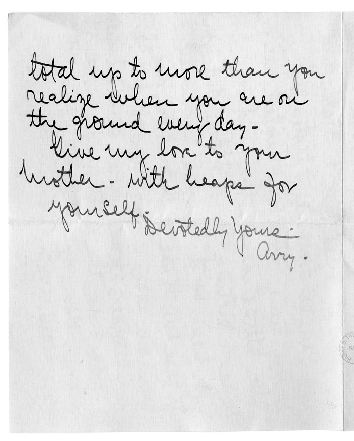 Letter from Arry Mayer to Bess Wallace