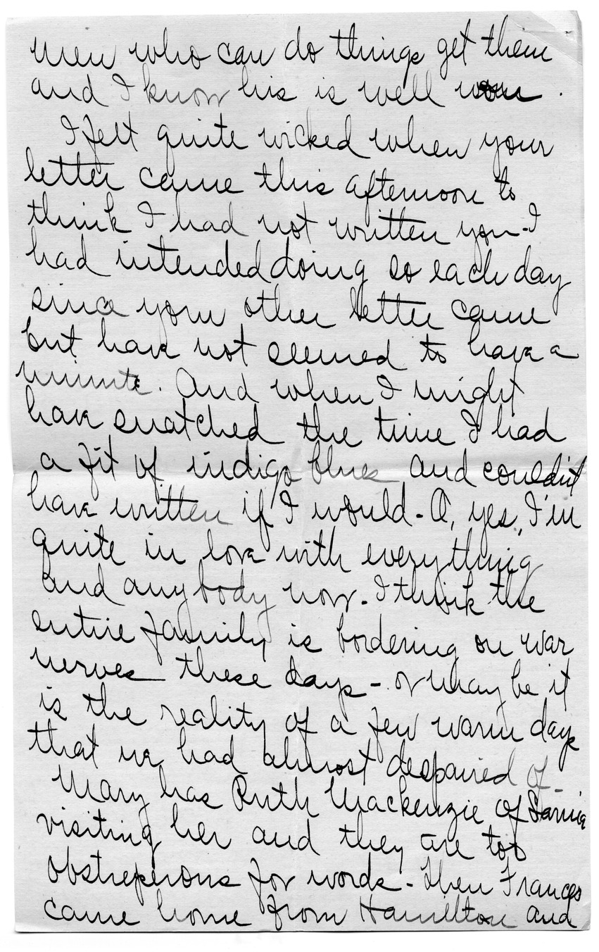 Letter from Arry Mayer to Bess Wallace