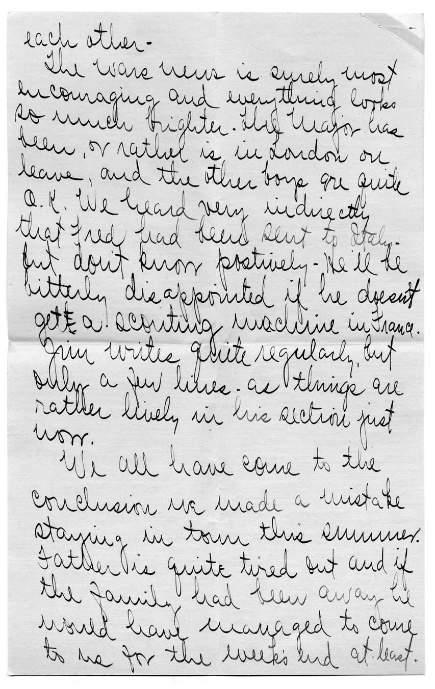Letter from Arry Mayer to Bess Wallace