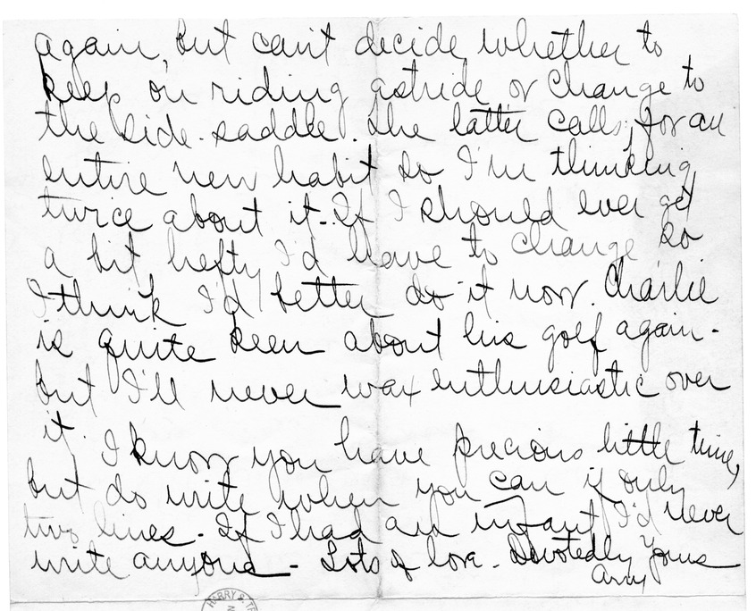 Letter from Arry M. Calhoun to Bess W. Truman