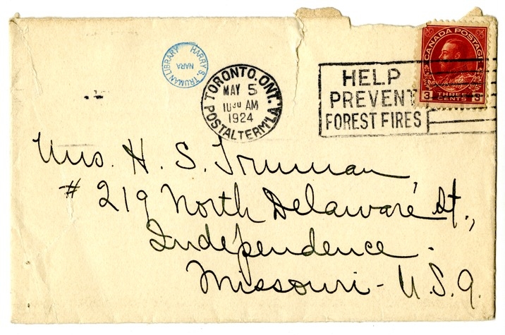 Letter from Arry M. Calhoun to Bess W. Truman