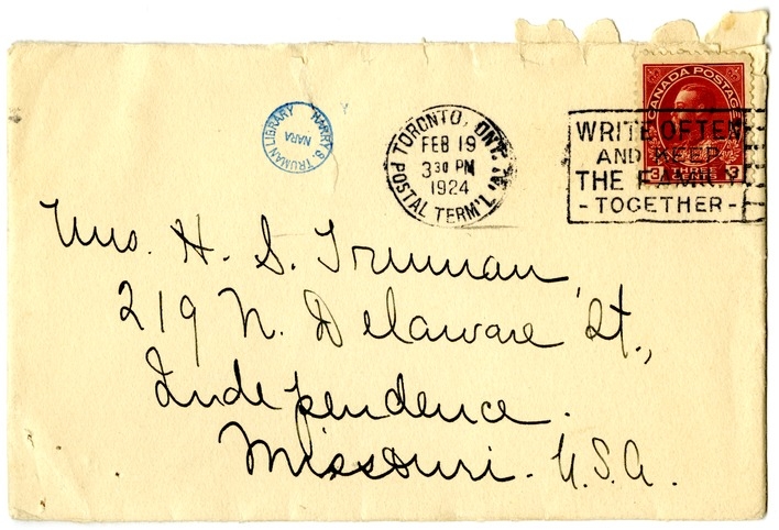 Letter from Arry M. Calhoun to Bess W. Truman