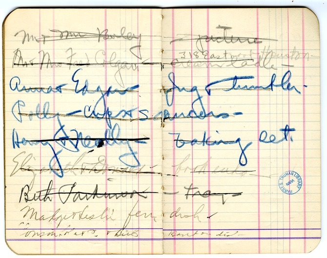 List of Wedding Gifts Received by Mr. and Mrs. Harry S. Truman