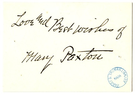Wedding Gift Card from Mary Paxton