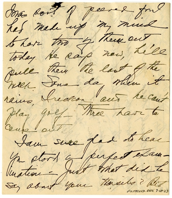 Letter from Bess W. Truman to Harry S. Truman