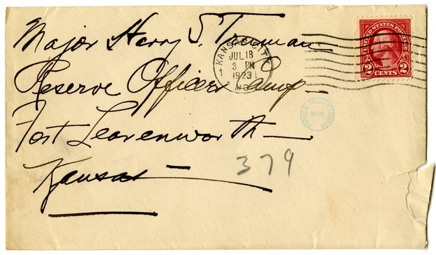 Letter from Bess W. Truman to Harry S. Truman