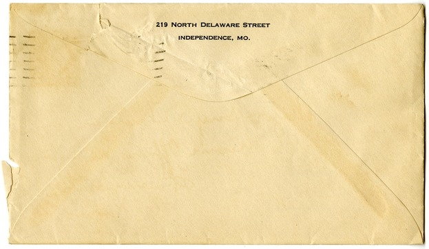 Letter from Bess W. Truman to Harry S. Truman