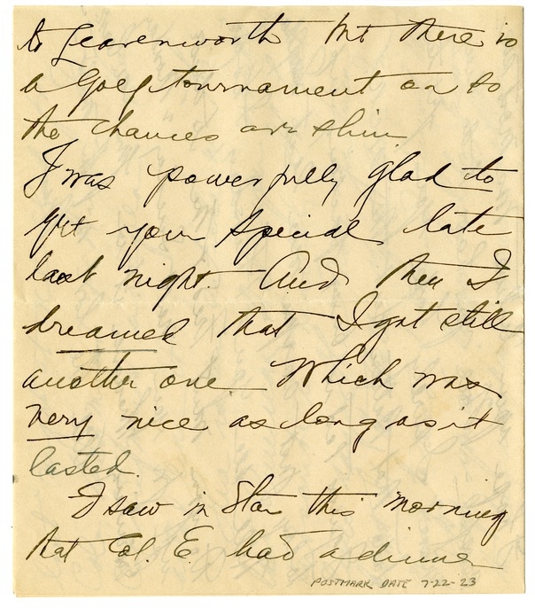Letter from Bess W. Truman to Harry S. Truman