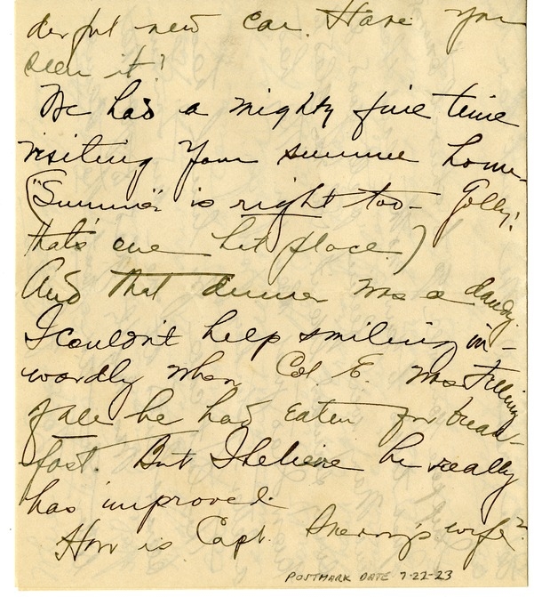 Letter from Bess W. Truman to Harry S. Truman