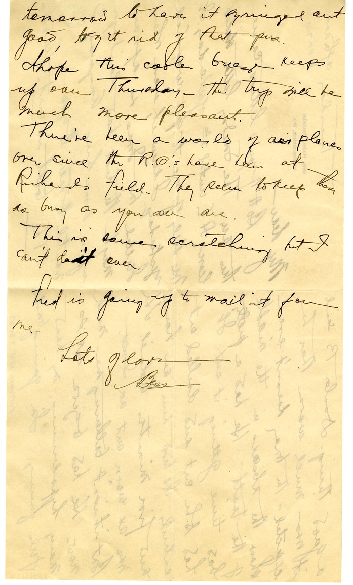 Letter from Bess W. Truman to Harry S. Truman