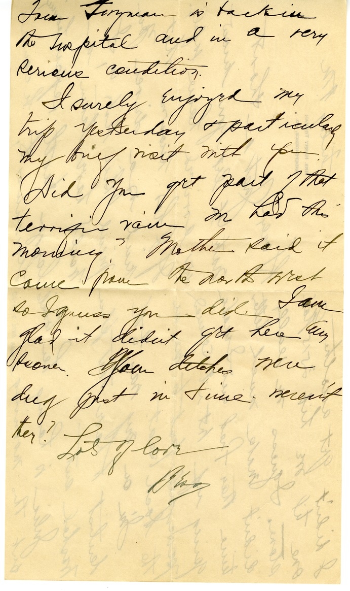 Letter from Bess W. Truman to Harry S. Truman