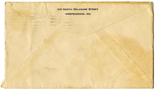 Letter from Bess W. Truman to Harry S. Truman