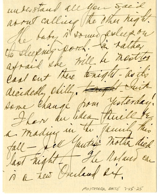 Letter from Bess W. Truman to Harry S. Truman