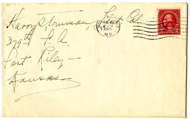 Letter from Bess W. Truman to Harry S. Truman
