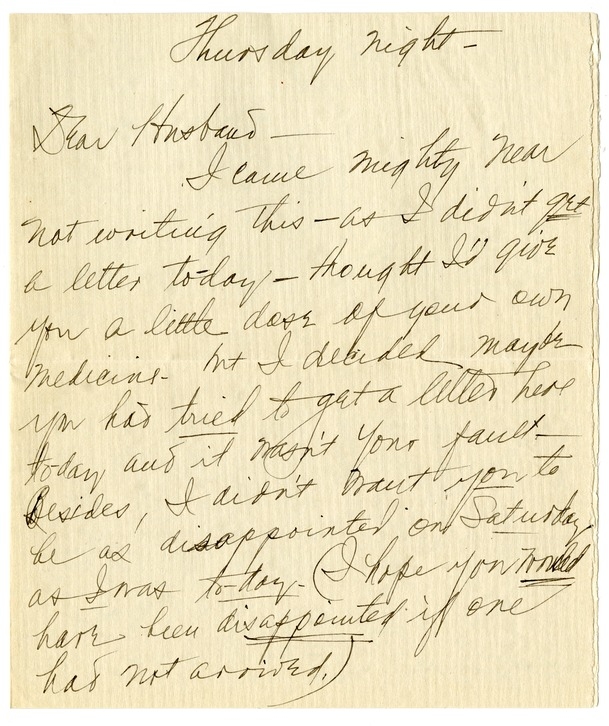 Letter from Bess W. Truman to Harry S. Truman